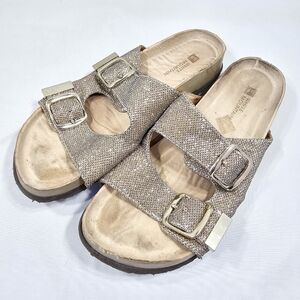 White Mountain Horizon Sandals For Women (Gold Metallic Shimmer) Size 8